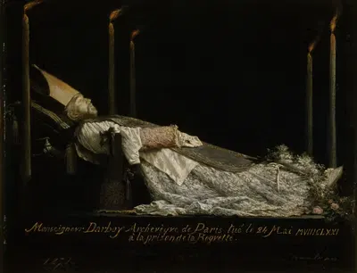 Monseigneur Darboy (1813-1871), archevêque de Paris, exposé après sa mort by Théobald Chartran, 1813-1871 — digital art…