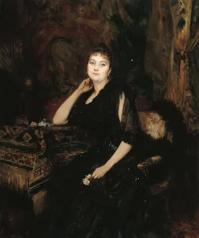 Portrait de Madame Olympe Hériot, née Cyprienne Dubernet (1857-1947) by Théobald Chartran, 1857-1947 — digital art print…