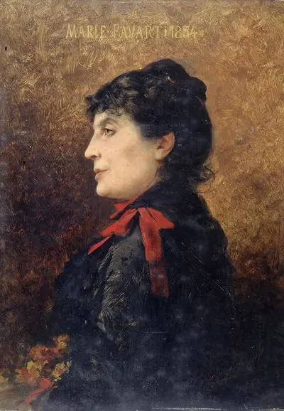 Portrait de Marie Favart (1833-1908), sociétaire de la Comédie-Française by Théobald Chartran, 1833-1908 — digital art…
