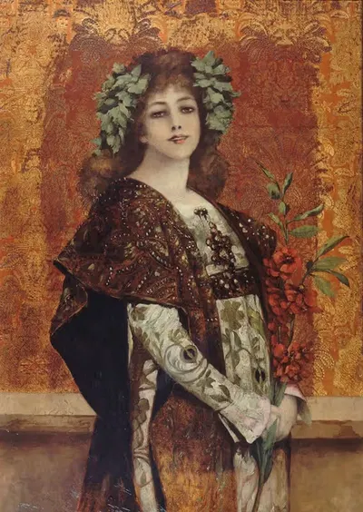 Portrait de Sarah Bernhardt (1844-1923), dans 'Gismonda' by Théobald Chartran, 1844-1923 — digital art print download