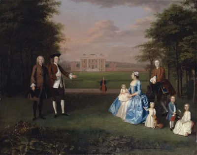 Роберт Гвиллим из Атертон и его семья by Артур Девис, 1745 - 1747 — digital art print download