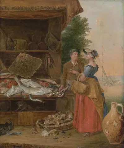 Ларек рыбника by Бальтазар Небот, 1737 — digital art print download