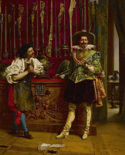 У кузнеца мечей by Адольф-Александр Лесрель, 1888 — digital art print download