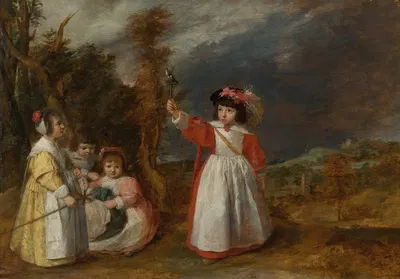 Young Children At Play In A Landscape by Adriaen Brouwer — digital art print download