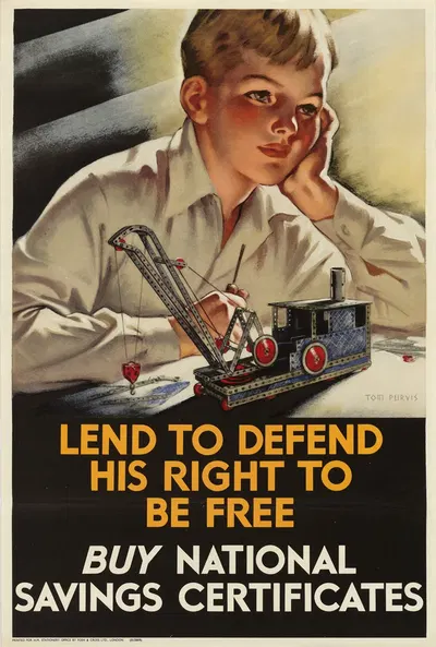Lend to Defend His Right to be Free – Buy National Savings Certificates by Tom Purvis — digital art print download