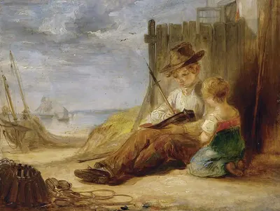 The Model Boat by Alexander George Fraser, 1839 — digital art print download