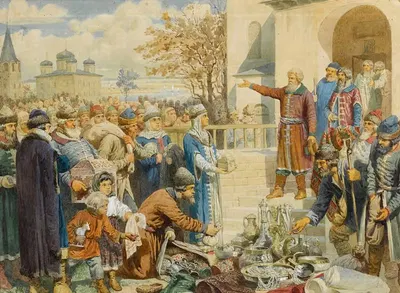 Обращение Козьмы Минина к Нижнему Новгороду в 1611 году by Алексей Данилович Кившенко, 1880 — digital art print download