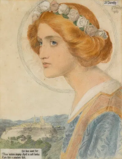 St. Dorothy by Фредерик Сэндис, 1904 — digital art print download