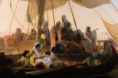 The Arrival Of The Captives by Anton Teichlein, 1860 — digital art print download
