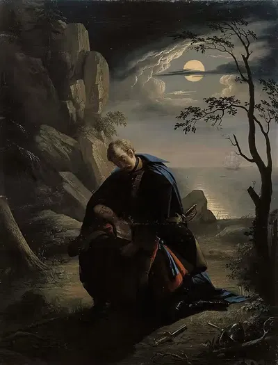 Шведский солдат и польская девушка by Берндт Абрахам Годенхельм — digital art print download
