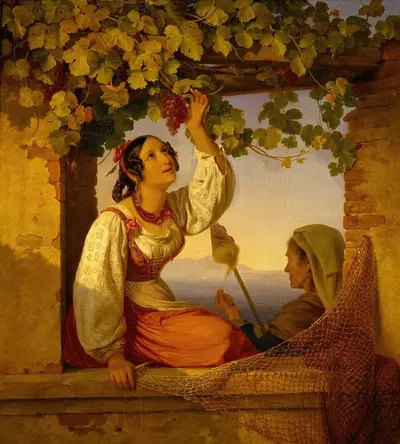 Neapolitan Fisherman's Daughter by Carl Tischbein, 1816-1818 — digital art print download