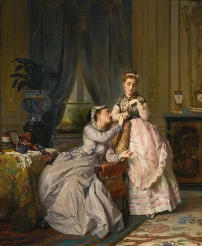 Сестры by Шарль Эдуар Бутибонн, 1869 — digital art print download
