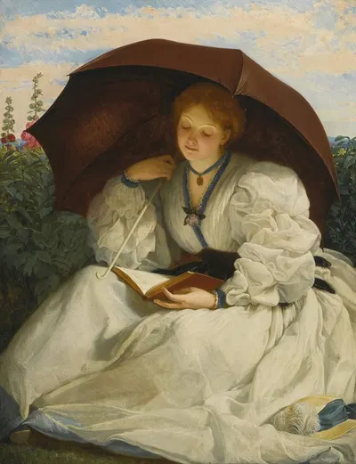 Reading On A Sunny Afternoon by Charles Edward Perugini — digital art print download
