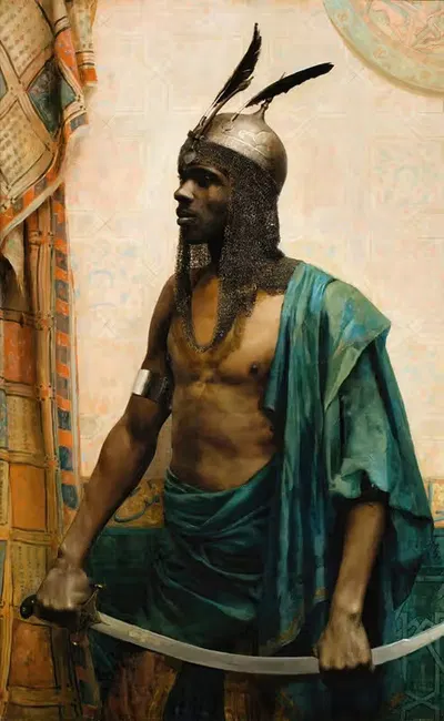 Нубийская гвардия by Чарльз Найтон Уоррен, 1883 — digital art print download