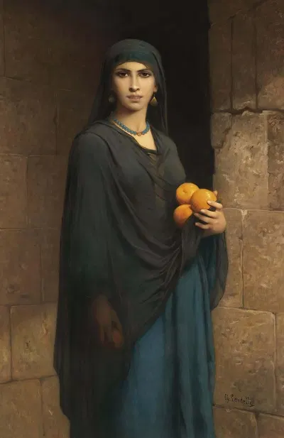 Woman With Oranges by Charles Landelle — digital art print download