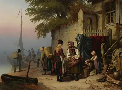 Гадалка by Кристиан Гроте, 1843 — digital art print download