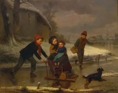 На льду by Эдуар Фрер — digital art print download