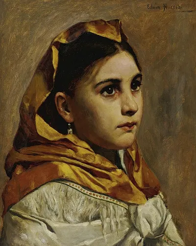 Portrait Of A Young Girl by Edwin Harris — digital art print download
