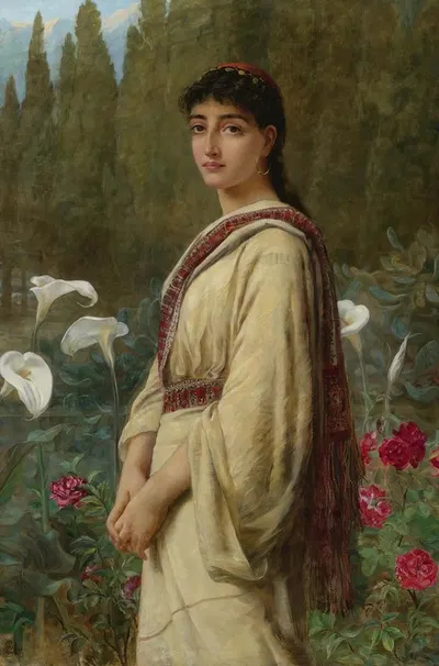 Восточная лилия by Эдвин Лонг, 1885 — digital art print download