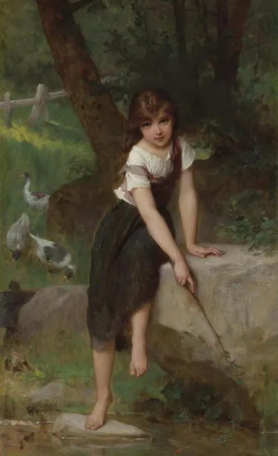 Goose Girl by Émile Munier, 1893 — digital art print download