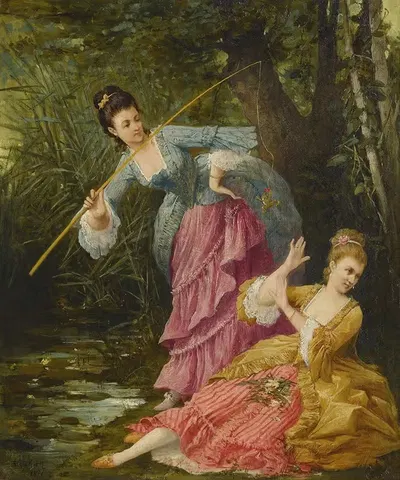 Приятная игра by Эмиль-Анри Ла Порт, 1871 — digital art print download
