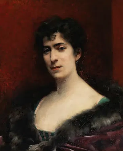 Портрет баронессы Делор де Глеон by Эммануэль Де Дьёдонне, 1875 - 1900 — digital art print download