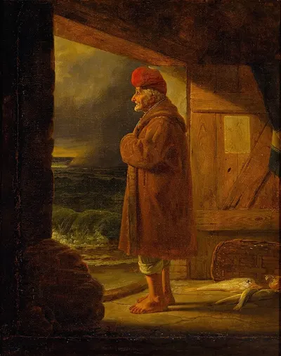 Неаполитанский рыбак у своей двери by Эрнст Майер — digital art print download