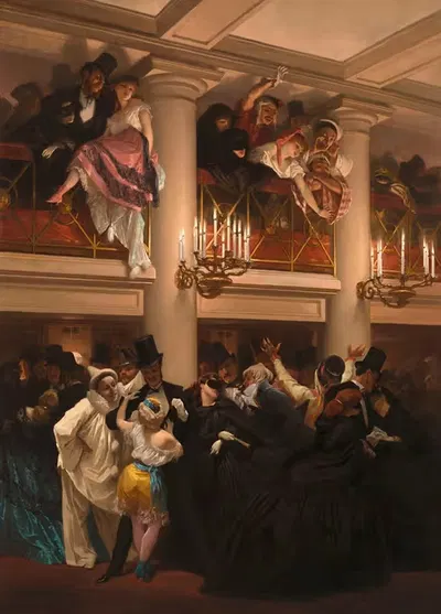 Оперный бал by Южен Жирар, 1866 — digital art print download