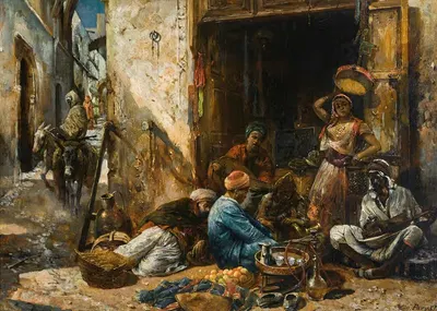 Оживлённый рынок by Южин Пави, 1887 — digital art print download