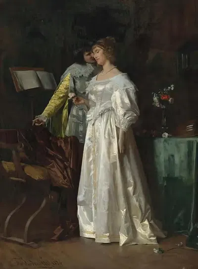 Lovers' Song by Federico Andreotti, 1876 — digital art print download
