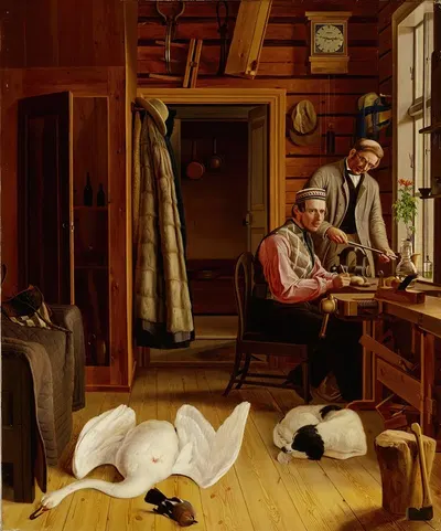Interior Of The Marieberg Workshop by Ferdinand von Wright, 1850 - 1852 — digital art print download