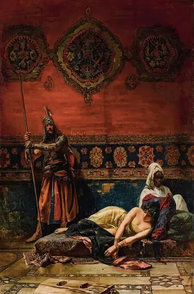 In The Harem by Ferencz Eisenhut, 1889 — digital art print download
