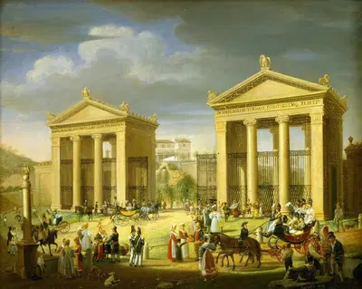 Подход к вилле Боргезе, Рим by Франческо Диофеби, 1838 — digital art print download