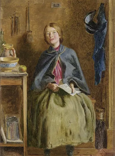 Горничная, обучающаяся чтению by Фредерик Смолфилд, 1858 — digital art print download