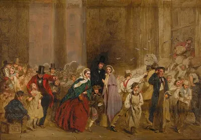 Эскиз для Главного почтамта, одна минута до шести by Джордж Элгар Хикс, 1860 — digital art print download