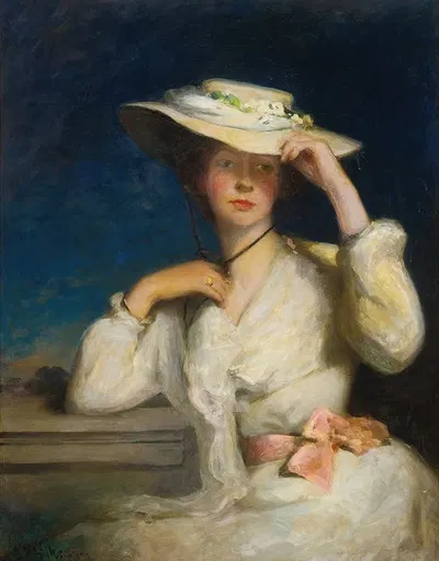 Симфония в розовом и белом by Джордж Элгар Хикс, 1900-1914 — digital art print download