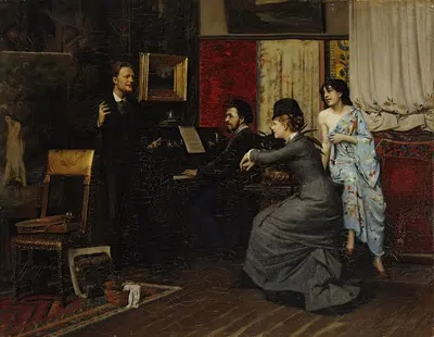 Музыка в студии by Гуннар Берндтсон, 1878 — digital art print download
