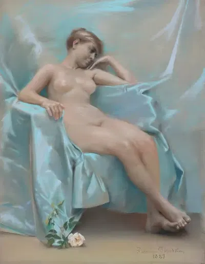 Обнаженная женская модель by Гуннар Берндтсон, 1883 — digital art print download