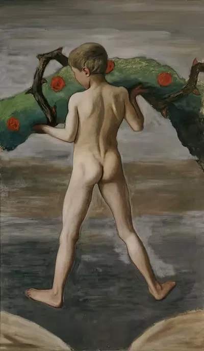 Носитель венка; Мальчик с венком жизни by Хуго Симберг, 1905 — digital art print download