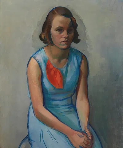 Girl Sitting by Ilmari Aalto, 1933 — digital art print download