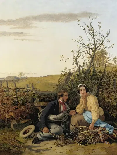 The Course Of True Love Never Did Run Smooth by Jacob Thompson, 1854 — digital art print download