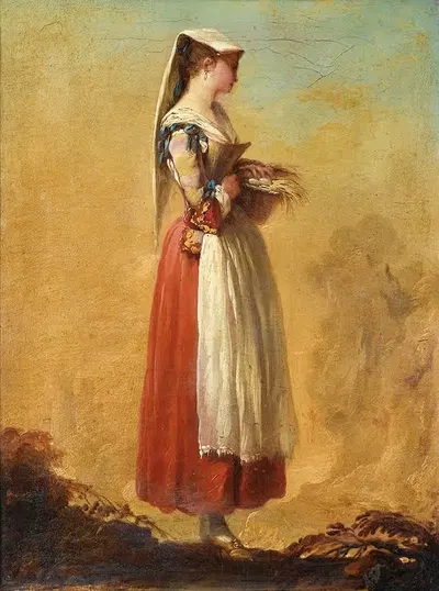 A Girl From Frascati by Jean Barbault — digital art print download