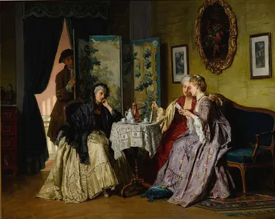 The Eavesdropper by Jean Carolus, 1880 — digital art print download
