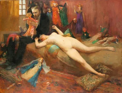 Человек с куклами by Жан Вебер, 1896 — digital art print download
