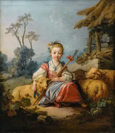 Молодая пастушка by Жан-Батист Лё Пренс, 1762 — digital art print download