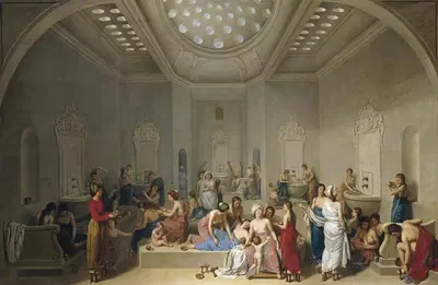 Женская турецкая баня by Жан-Жак-Франсуа Ле Барбье, 1785 — digital art print download