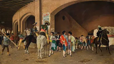 Подготовка к корриде by Хоакин Аграсот, 1878 — digital art print download