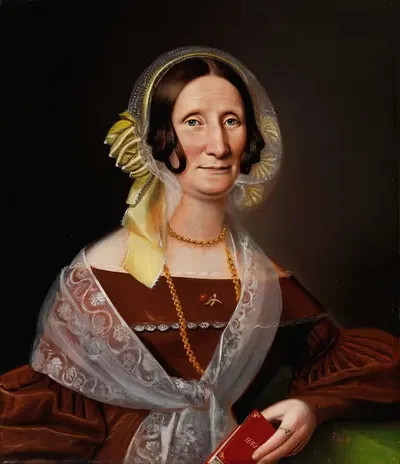 Портрет авторессы Сары Уаклин by Йохан Эрик Линд, 1840 — digital art print download