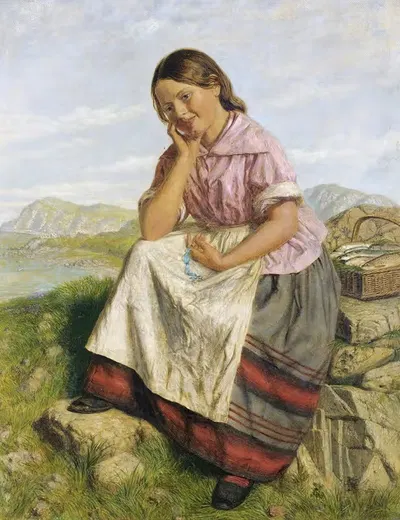 Счастливые мысли by Джозеф Эдвард Уоррал, 1863 — digital art print download