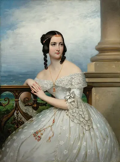 Предполагаемый портрет мисс Уайт by Жозеф-Дезире Курт, 1838 — digital art print download